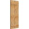 Ekena Millwork Joined Board-n-Batten Shutters w/Z-Bar, Rough Sawn Western Red Cedar, 21 1/2W x 51H, PR RBJ06Z21X051RWR - alternate 4